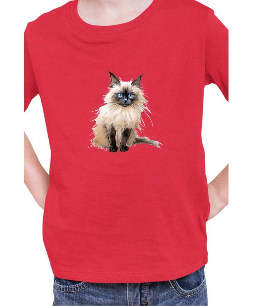 Детска Тениска Funny Cats Breeds Birman 3