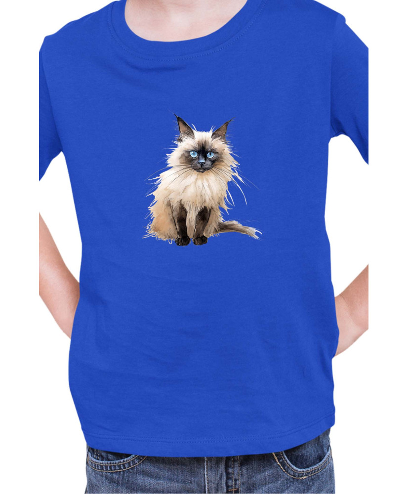 Детска Тениска Funny Cats Breeds Birman 3