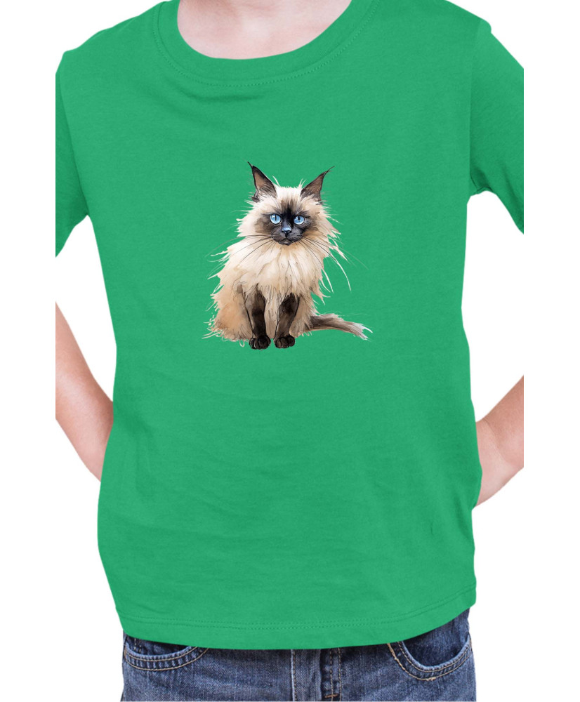 Детска Тениска Funny Cats Breeds Birman 3