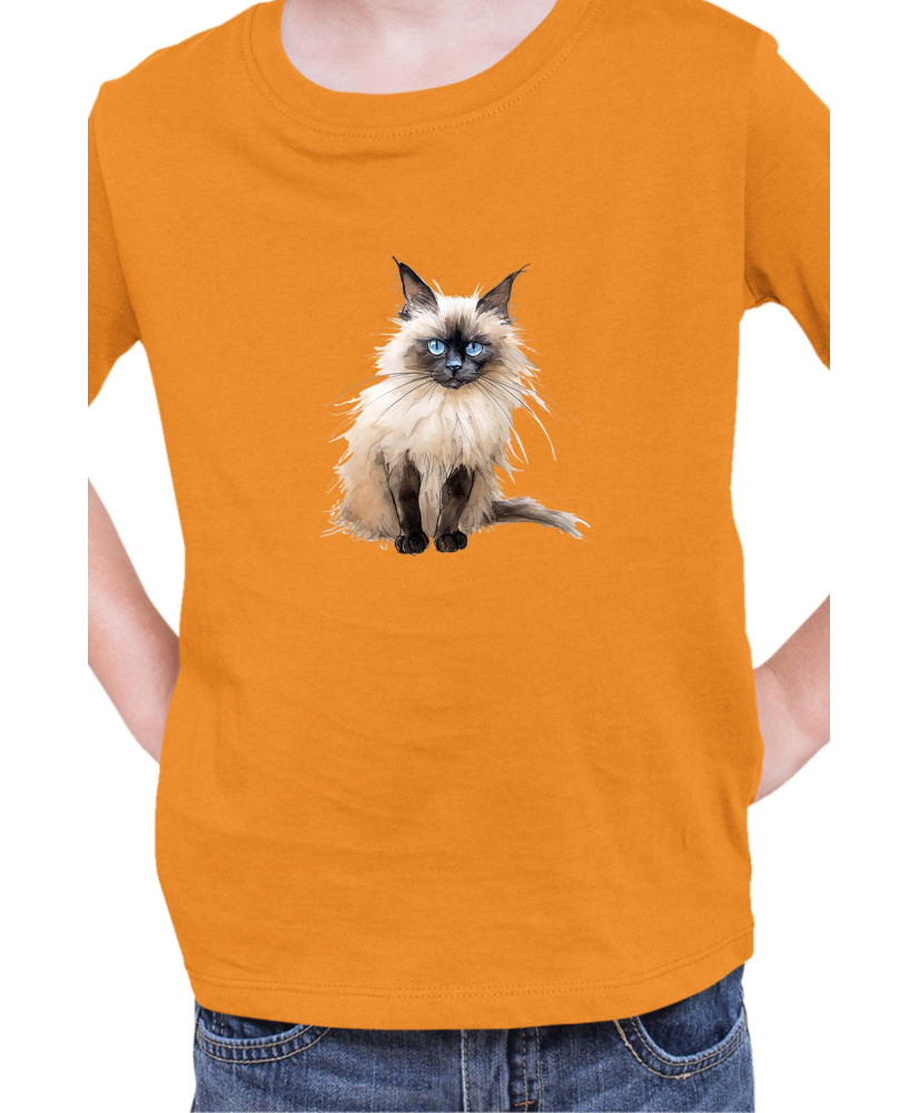 Детска Тениска Funny Cats Breeds Birman 3