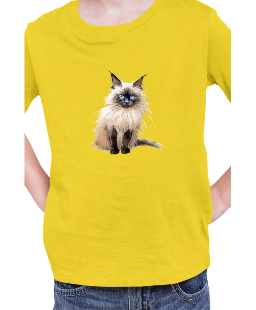 Детска Тениска Funny Cats Breeds Birman 3