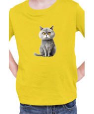 Детска Тениска Funny Cats Breeds British Shorthair 1