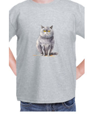 Детска Тениска Funny Cats Breeds British Shorthair 2