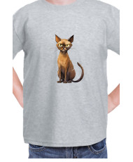 Детска Тениска Funny Cats Breeds Burmese 1