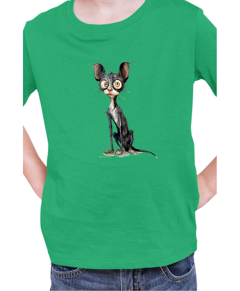 Детска Тениска Funny Cats Breeds Cornish Rex