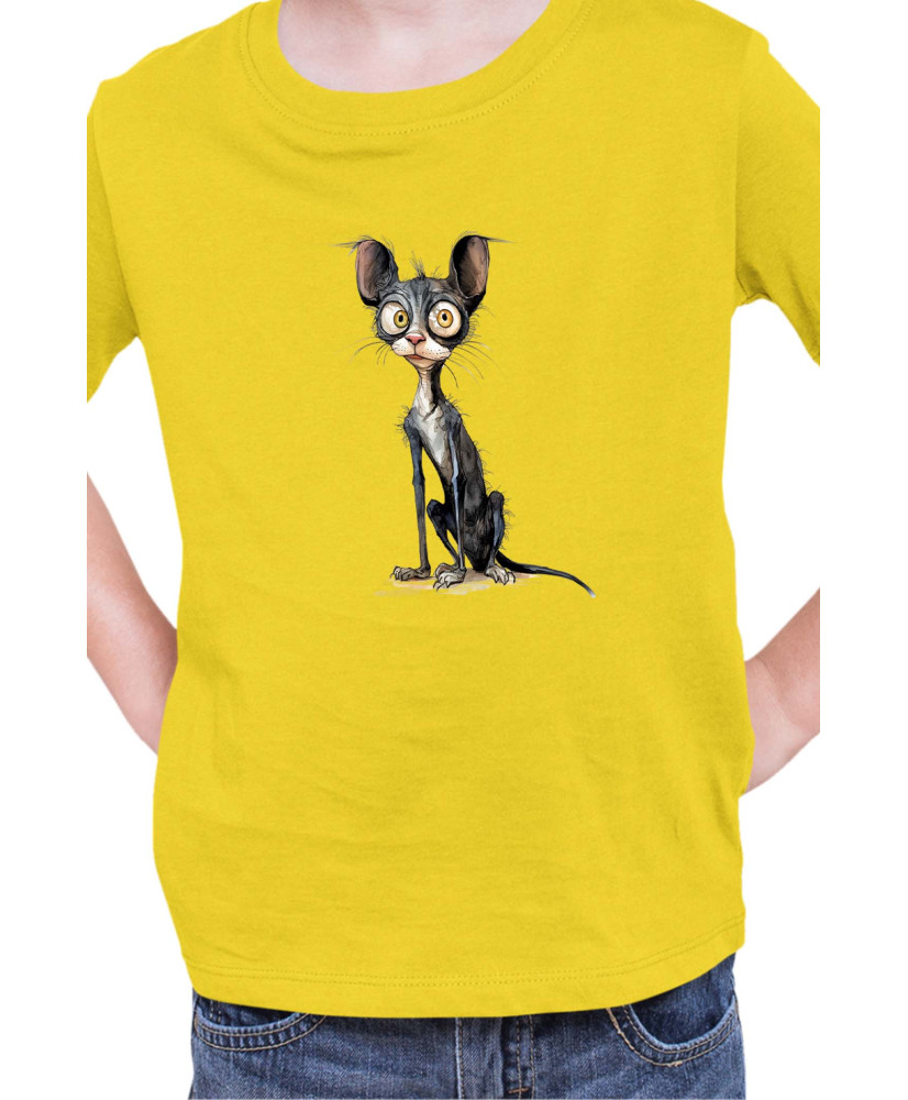Детска Тениска Funny Cats Breeds Cornish Rex
