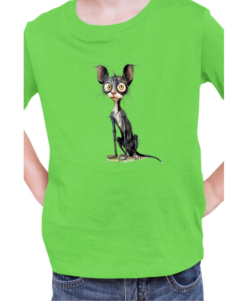 Детска Тениска Funny Cats Breeds Cornish Rex