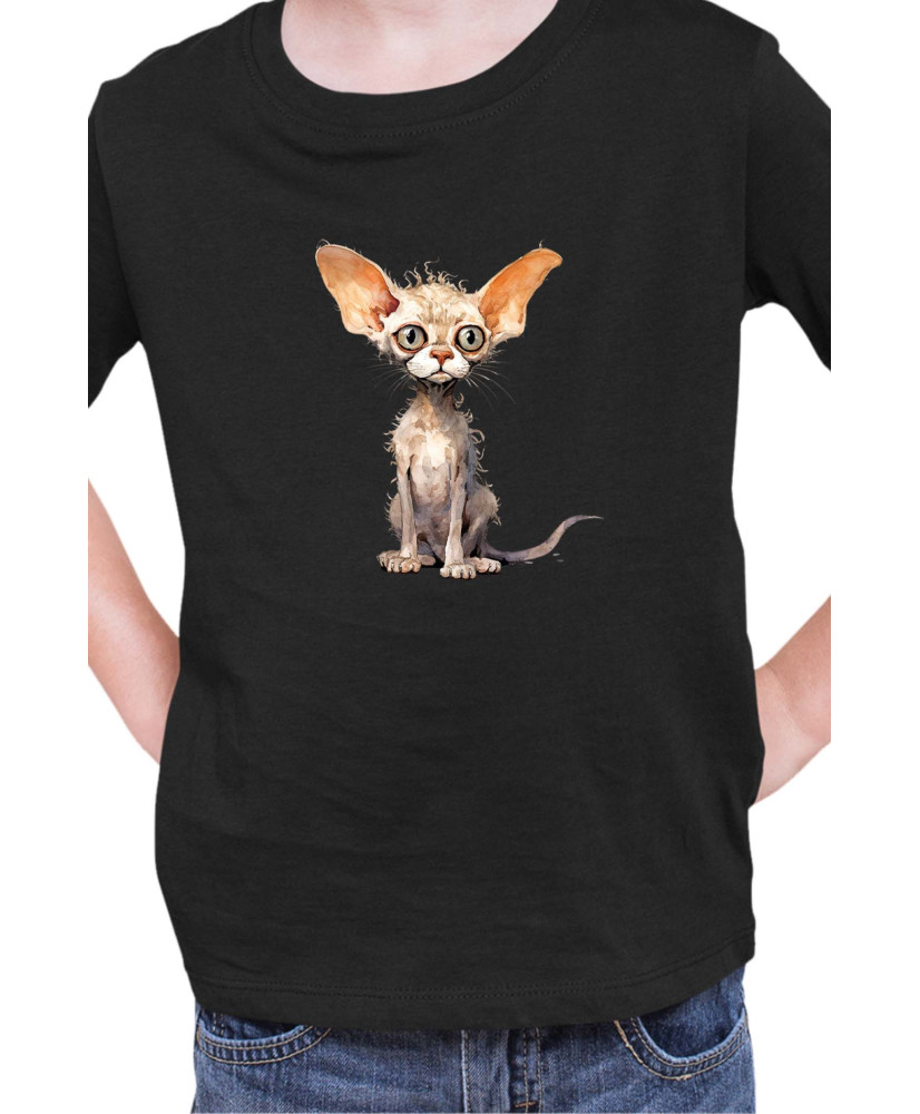 Детска Тениска Funny Cats Breeds Devon Rex