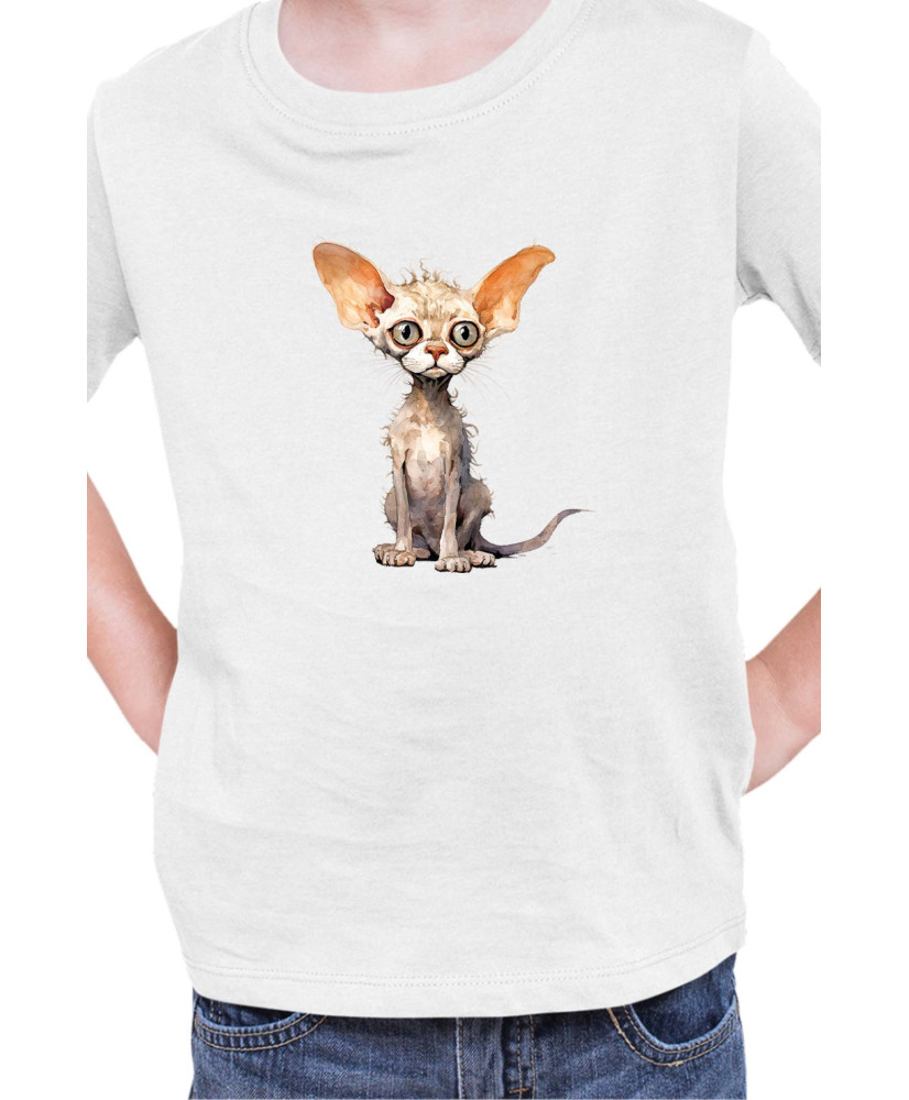 Детска Тениска Funny Cats Breeds Devon Rex