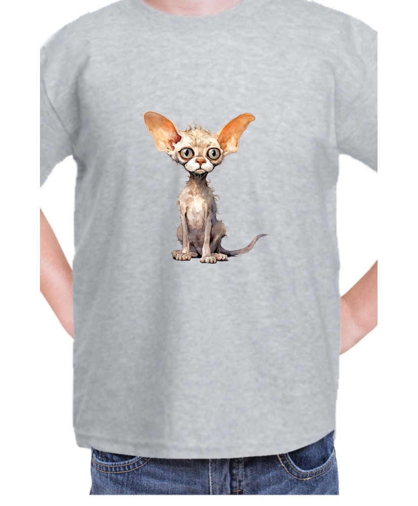 Детска Тениска Funny Cats Breeds Devon Rex