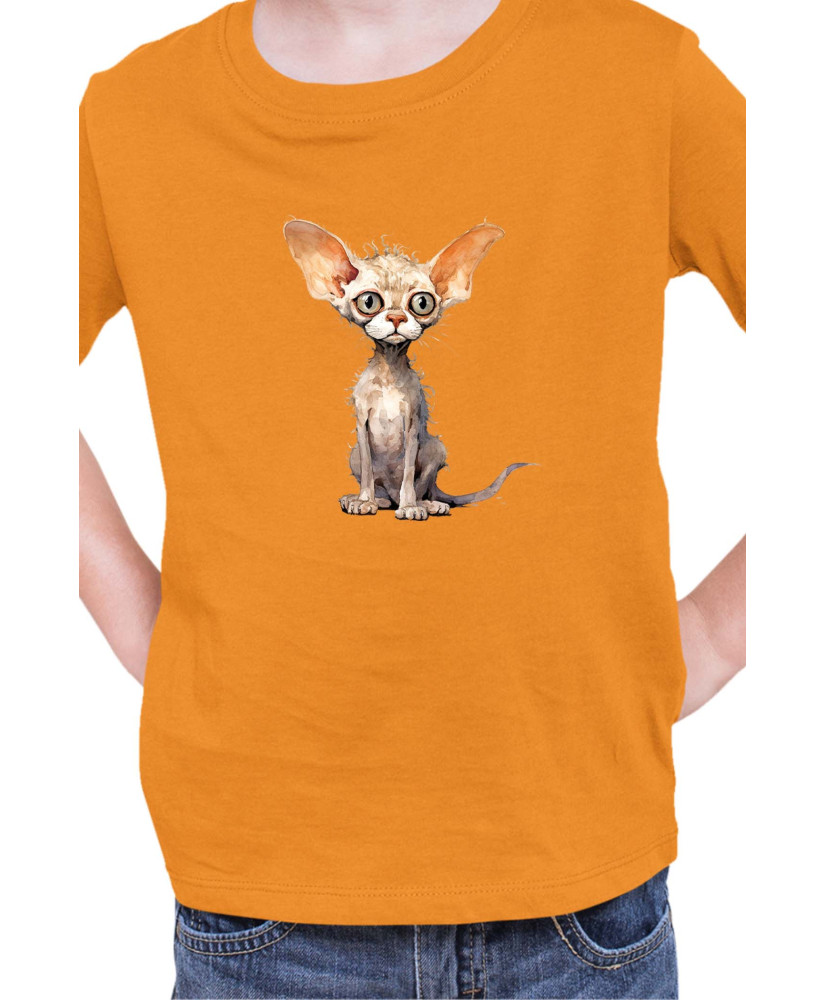 Детска Тениска Funny Cats Breeds Devon Rex