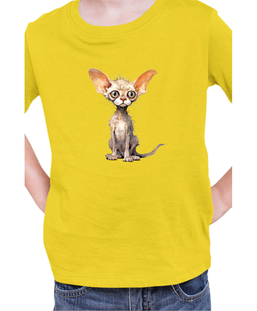Детска Тениска Funny Cats Breeds Devon Rex