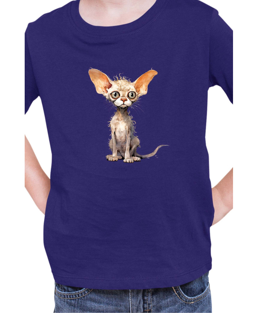 Детска Тениска Funny Cats Breeds Devon Rex
