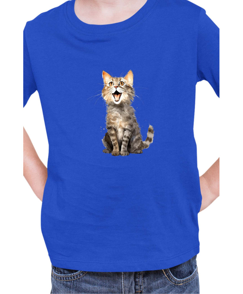 Детска Тениска Funny Cats Breeds Domestic Shorthair