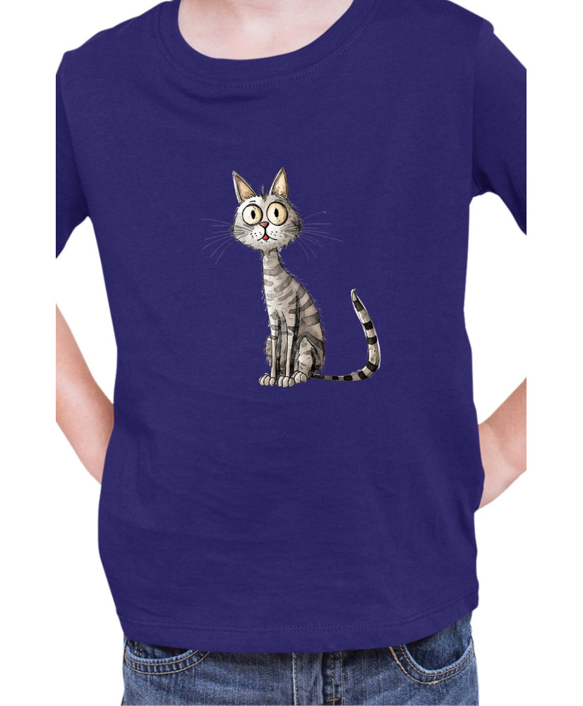 Детска Тениска Funny Cats Breeds Egyptian Mau 1