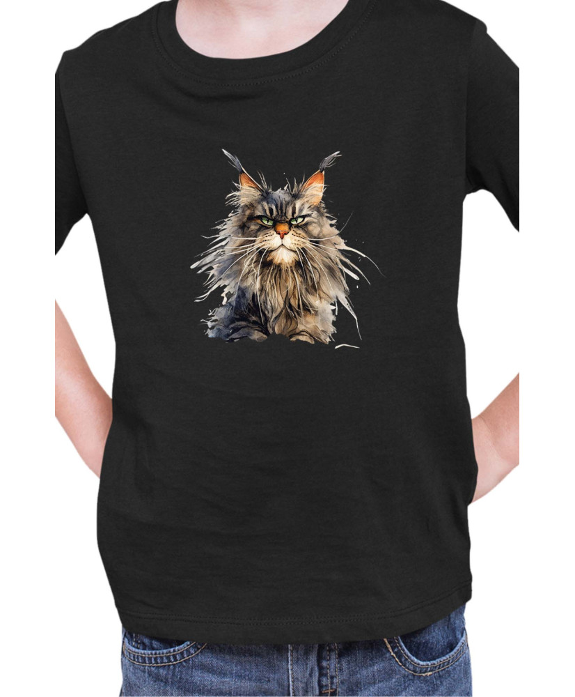 Детска Тениска Funny Cats Breeds Maine Coon 1