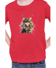 Детска Тениска Funny Cats Breeds Maine Coon 1