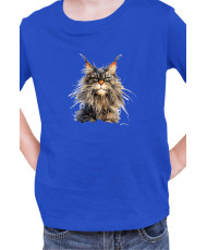 Детска Тениска Funny Cats Breeds Maine Coon 1