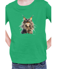 Детска Тениска Funny Cats Breeds Maine Coon 1