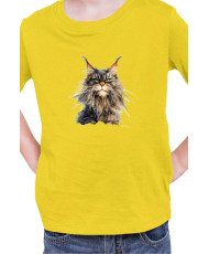 Детска Тениска Funny Cats Breeds Maine Coon 1