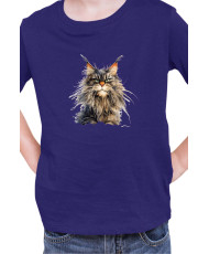 Детска Тениска Funny Cats Breeds Maine Coon 1