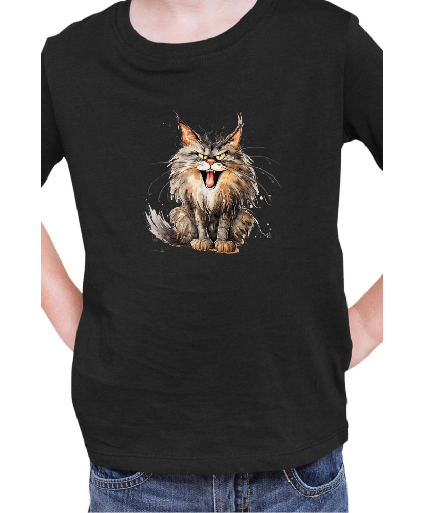 Детска Тениска Funny Cats Breeds Maine Coon 2
