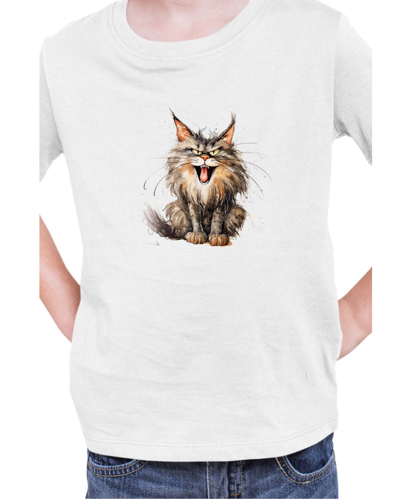 Детска Тениска Funny Cats Breeds Maine Coon 2