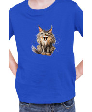 Детска Тениска Funny Cats Breeds Maine Coon 2