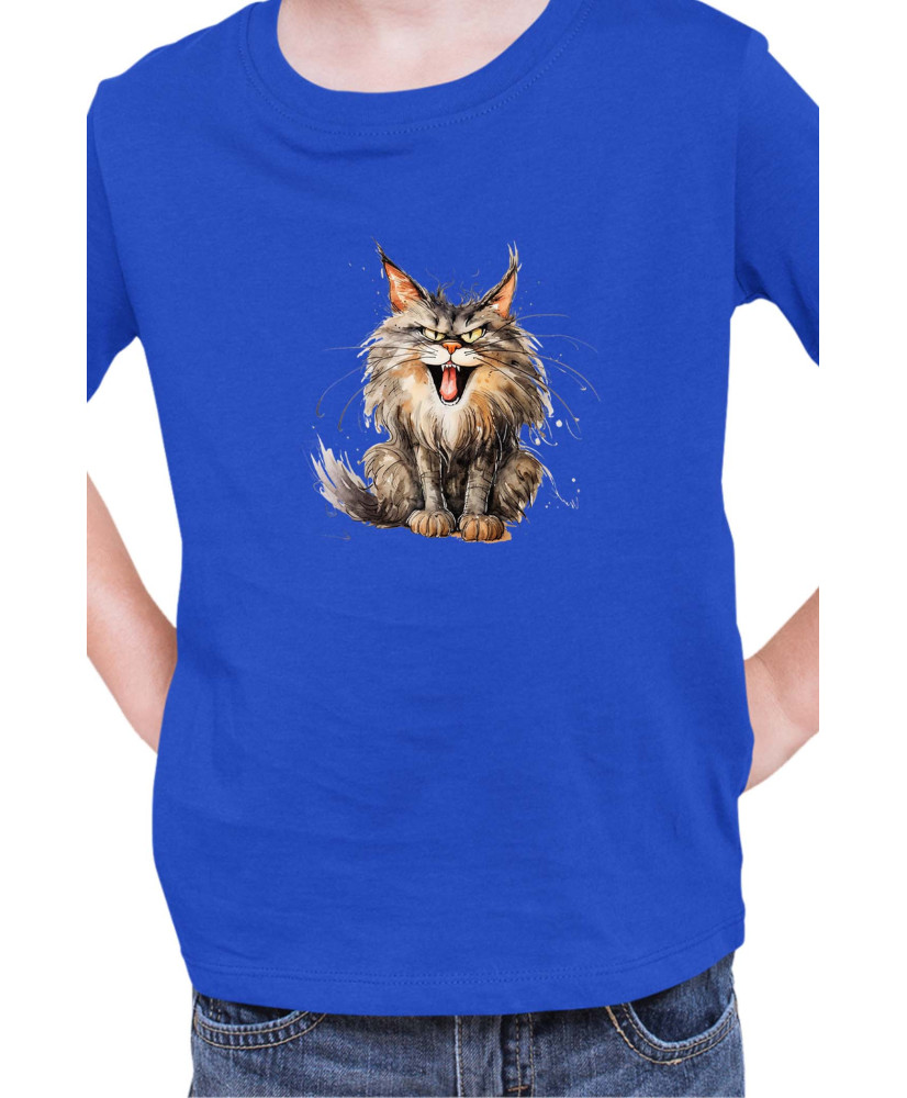 Детска Тениска Funny Cats Breeds Maine Coon 2
