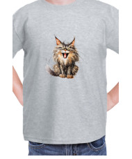 Детска Тениска Funny Cats Breeds Maine Coon 2