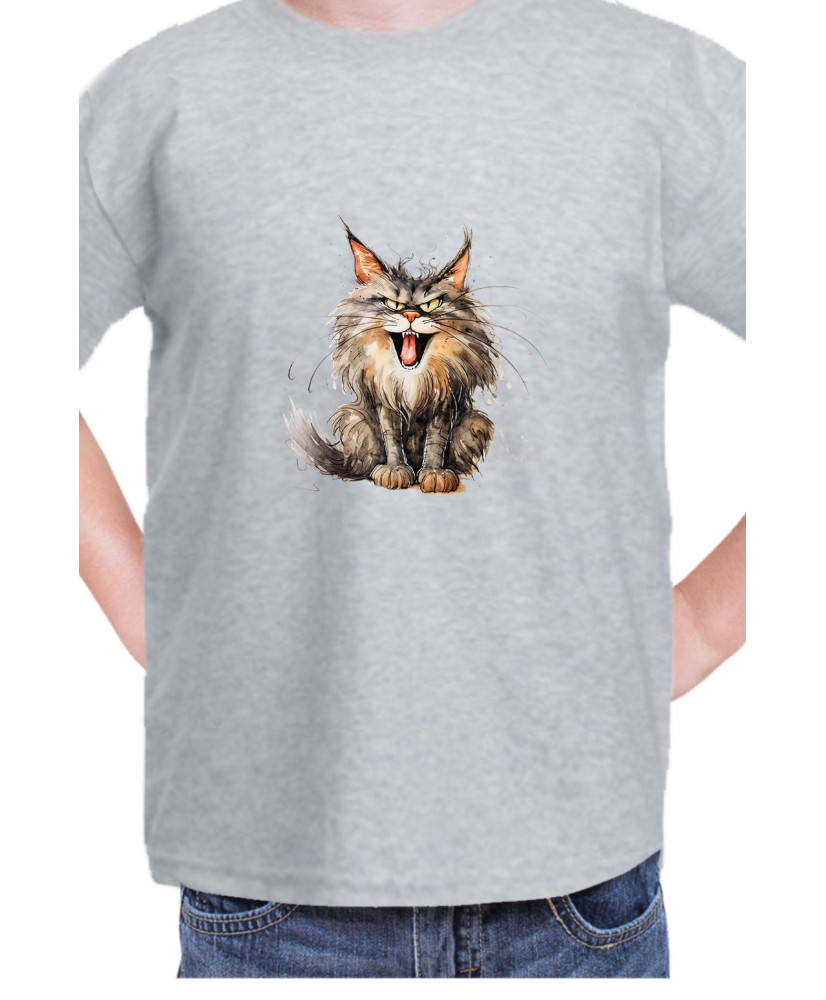 Детска Тениска Funny Cats Breeds Maine Coon 2