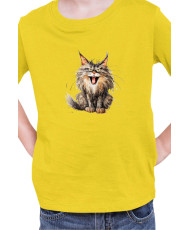 Детска Тениска Funny Cats Breeds Maine Coon 2