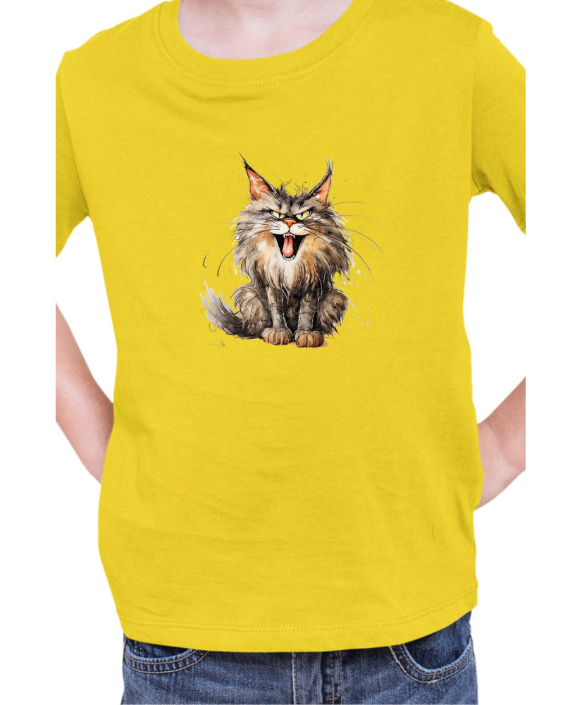 Детска Тениска Funny Cats Breeds Maine Coon 2