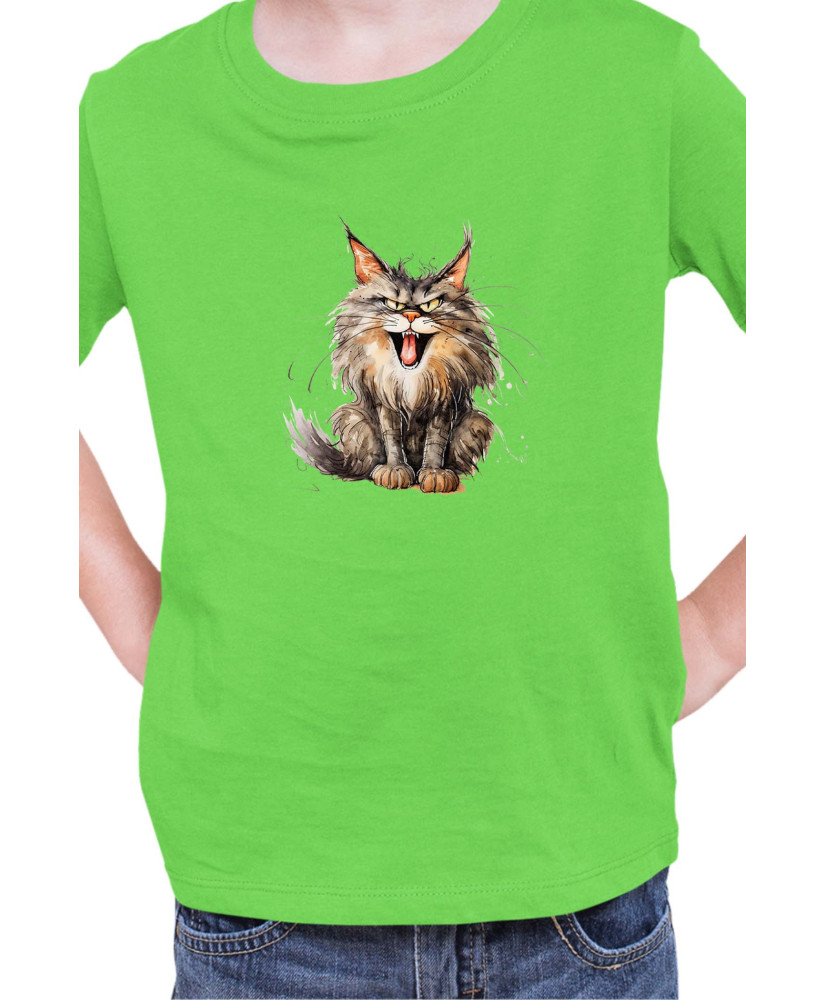 Детска Тениска Funny Cats Breeds Maine Coon 2