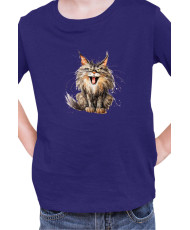 Детска Тениска Funny Cats Breeds Maine Coon 2