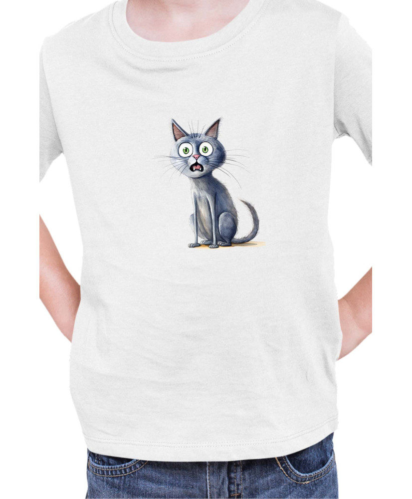 Детска Тениска Funny Cats Breeds Russian Blue 1