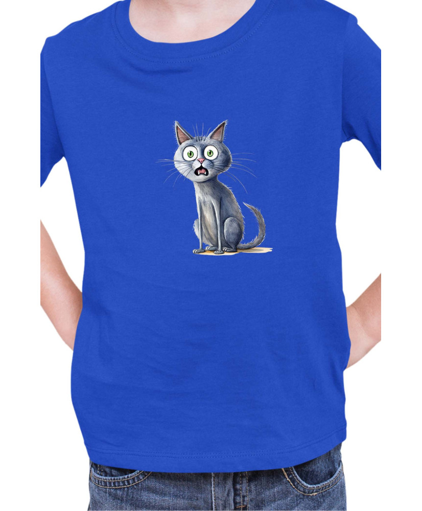 Детска Тениска Funny Cats Breeds Russian Blue 1