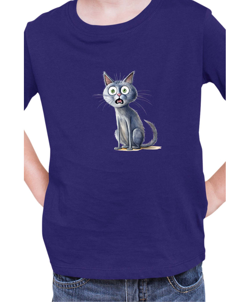 Детска Тениска Funny Cats Breeds Russian Blue 1