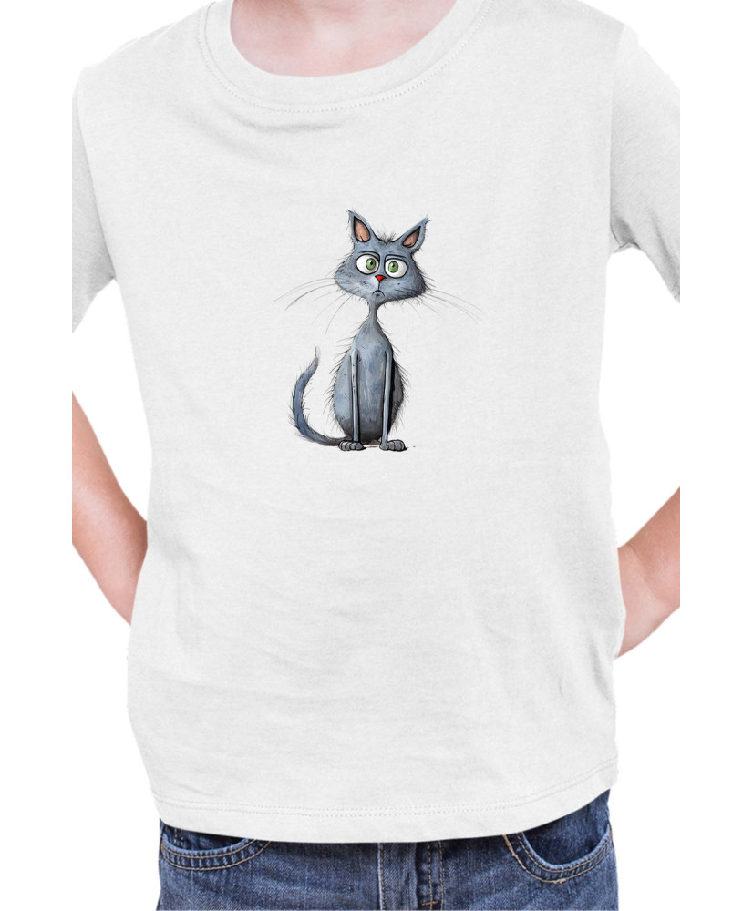 Детска Тениска Funny Cats Breeds Russian Blue 2