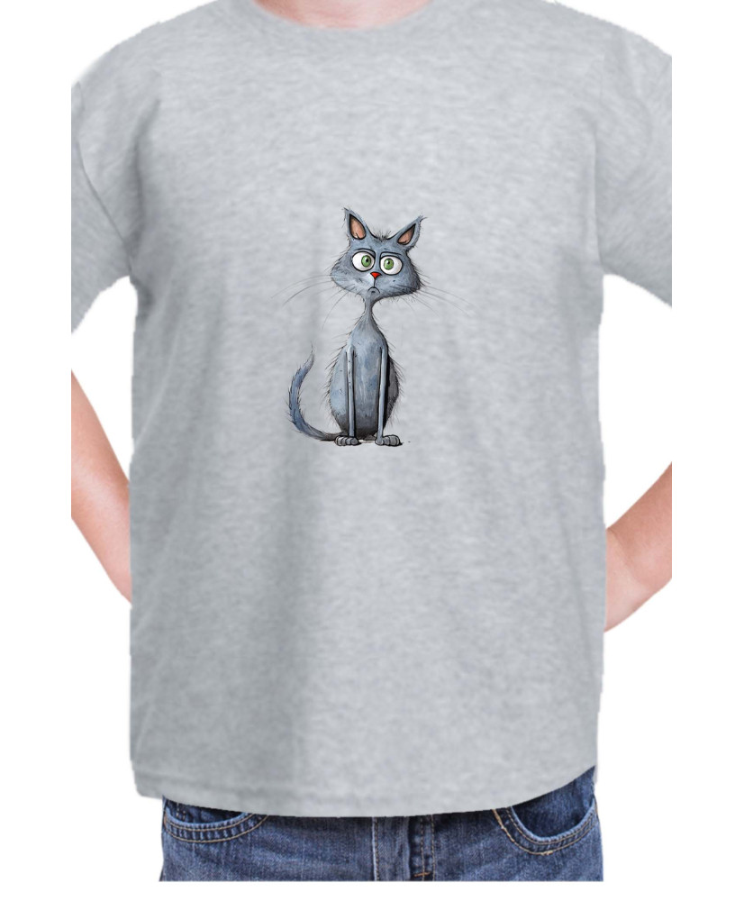 Детска Тениска Funny Cats Breeds Russian Blue 2