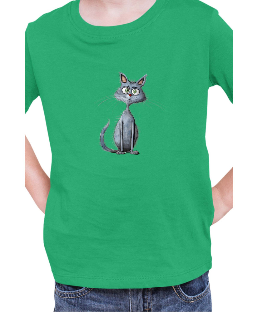 Детска Тениска Funny Cats Breeds Russian Blue 2