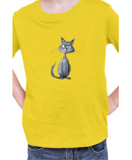 Детска Тениска Funny Cats Breeds Russian Blue 2