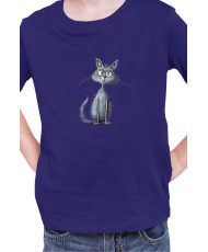Детска Тениска Funny Cats Breeds Russian Blue 2