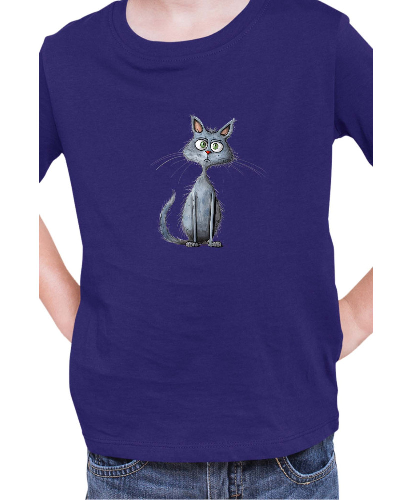 Детска Тениска Funny Cats Breeds Russian Blue 2