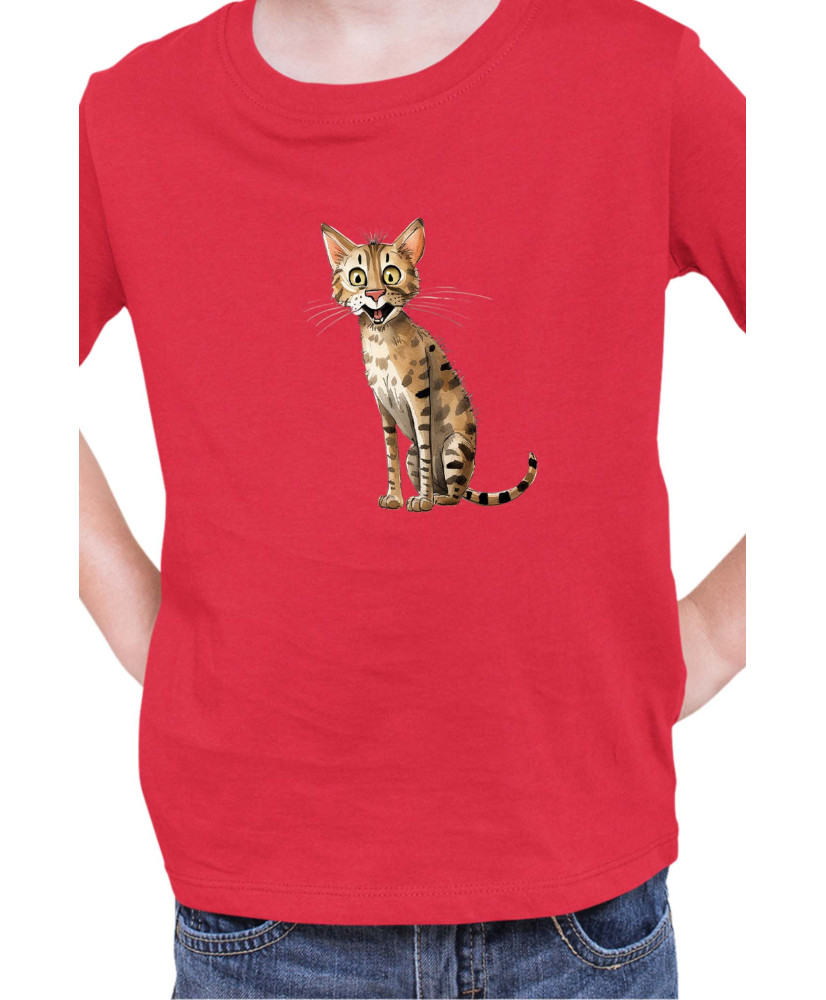 Детска Тениска Funny Cats Breeds Savannah