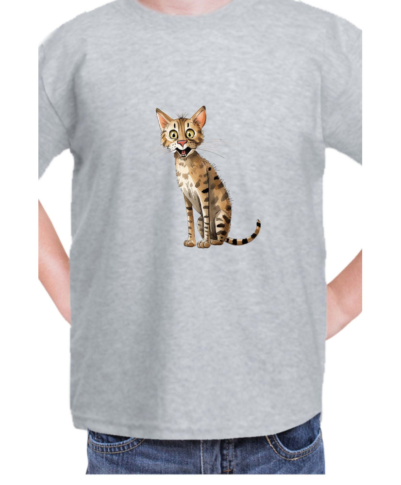 Детска Тениска Funny Cats Breeds Savannah