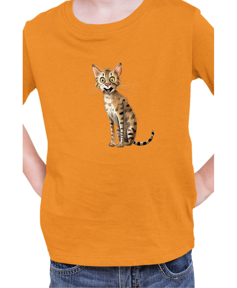 Детска Тениска Funny Cats Breeds Savannah