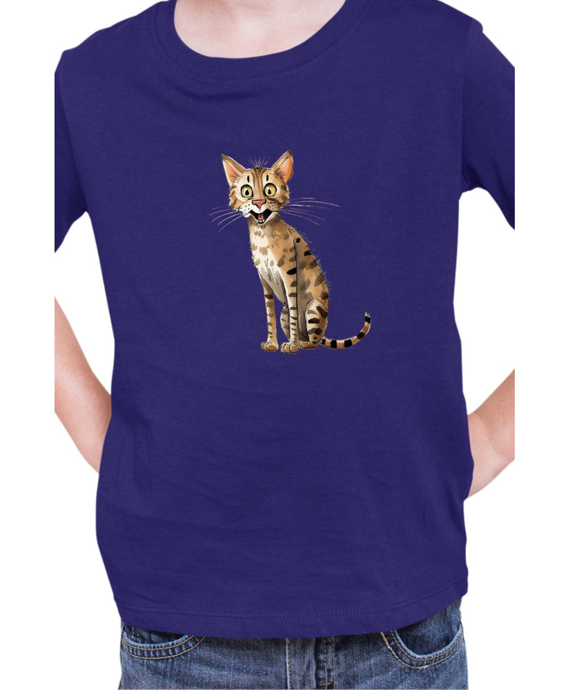 Детска Тениска Funny Cats Breeds Savannah