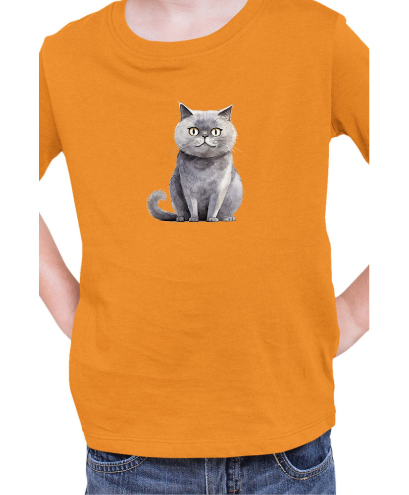Детска Тениска Funny Cats Breeds Scottish Straight