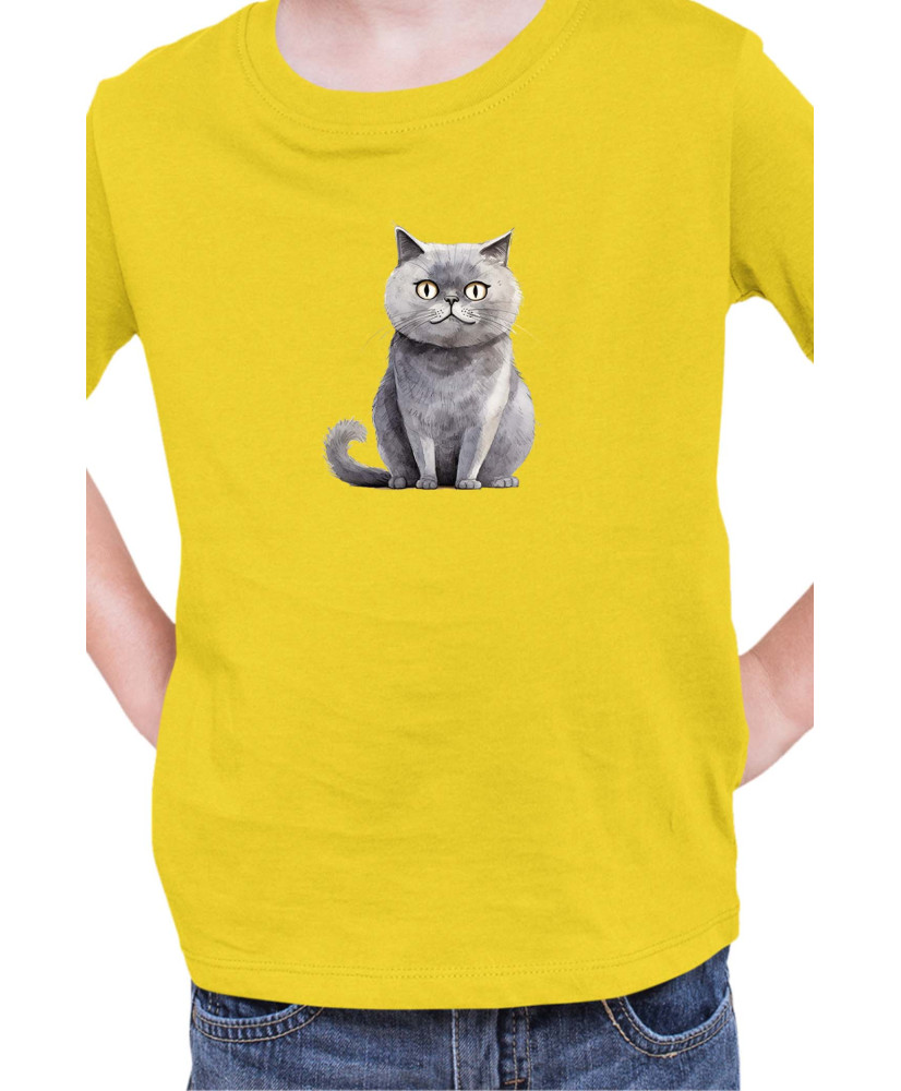 Детска Тениска Funny Cats Breeds Scottish Straight